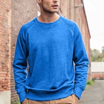Sweatshirt coton bio Homme gris chiné clair XXXL - Murrebue